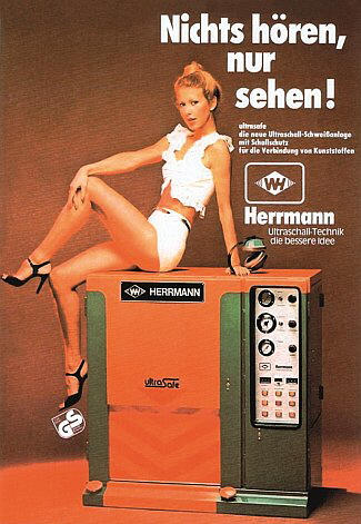 Herrmann-Ultraschalltechnik - alte Schallschutzwerbung Herrmann-Ultraschalltechnik - alte Schallschutzwerbung