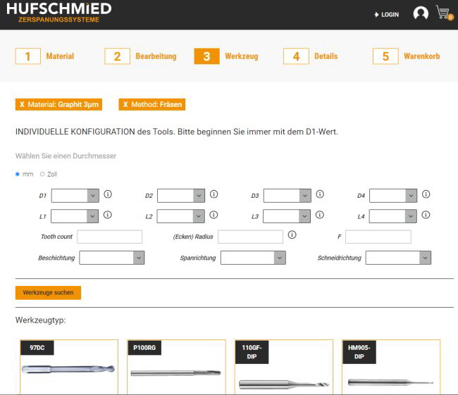 Hufschmied Zerspanungssysteme - Schnittdatenrechner