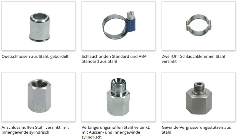CB-Technik Armaturen und Adapter aus Stahl