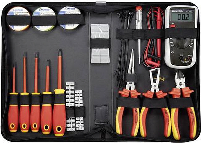 Conrad Electronic - TOOLCRAFT 1177223 Elektriker Werkzeugset in Tasche 50teilig Conrad Electronic - TOOLCRAFT 1177223 Elektriker Werkzeugset in Tasche 50teilig