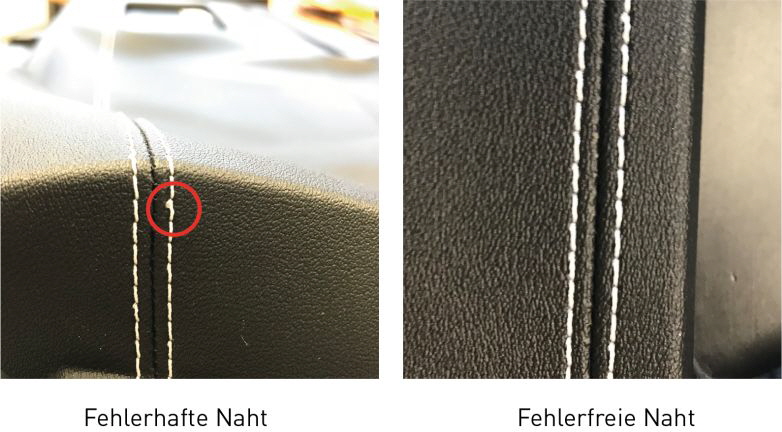 Frimo - Fehlerhafte und fehlerfreie Naht Frimo - Fehlerhafte und fehlerfreie Naht