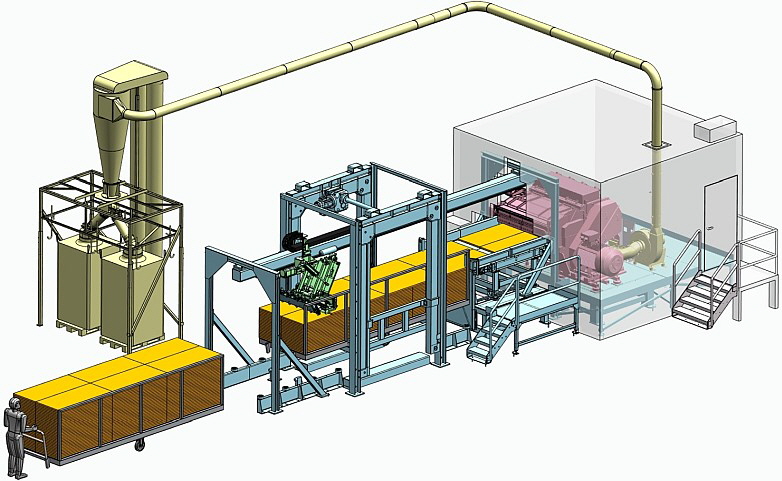 Getecha - Zerkleinerung großer Polypropylenplatten Getecha - Zerkleinerung großer Polypropylenplatten