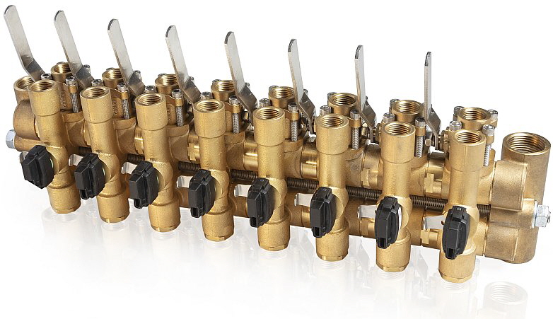 Single - Wasserverteiler SFC Innenleben 8 Kreise